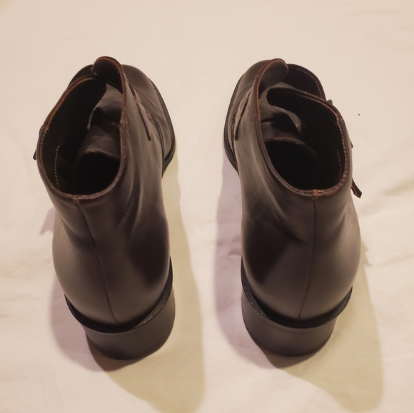 Etienne Aigner Leather Ankle Boots Buckle Strap Women's - Picture 4 of 9